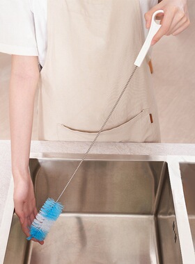 外贸原单日式加长可弯曲下水管弯道软刷厨房管道软管清洁疏通刷子