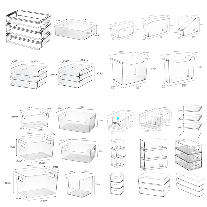 桌面收纳盒亚克力透明文件证件筐
