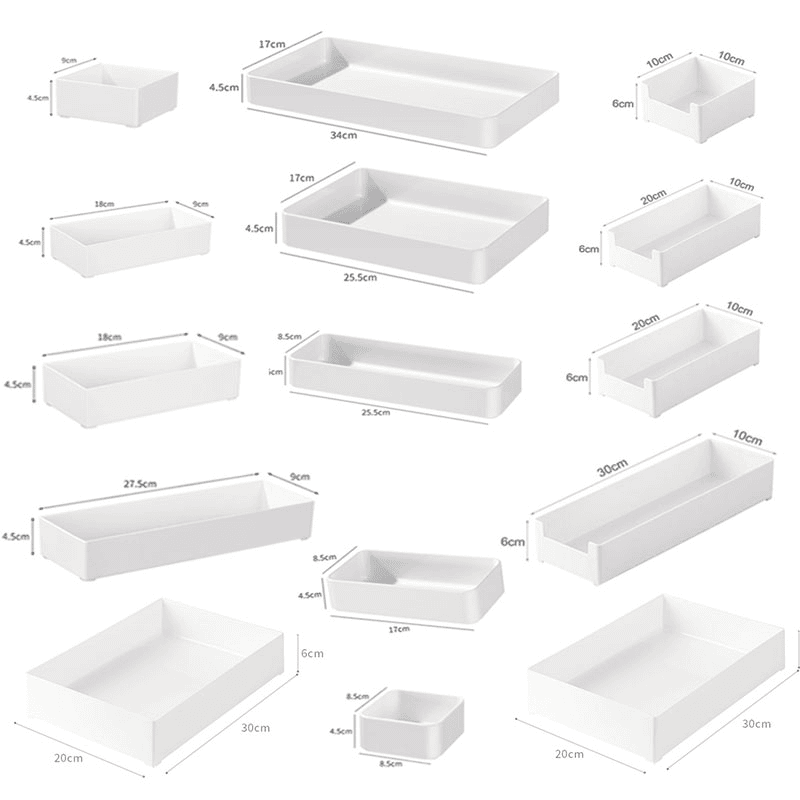 餐具笼筷子收纳盒白色塑料窄长条长方形厨房抽屉内置勺子叉铲餐具,收纳整理,桌面收纳盒,淘宝优惠券,粉丝福利购,淘宝优惠卷