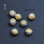 10mm景泰蓝祥云散珠配饰 DIU手链项链配珠隔珠