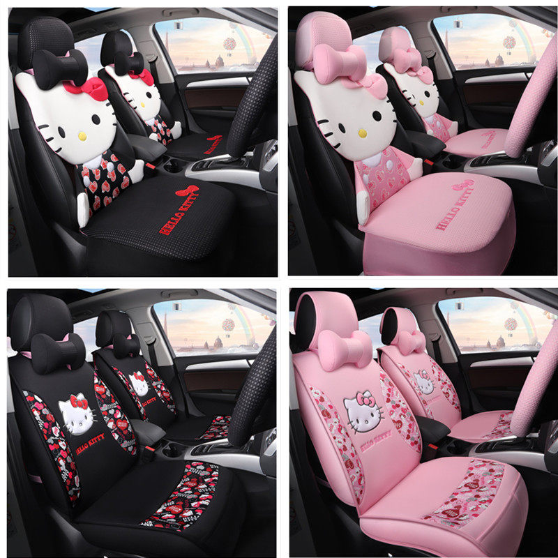 Cartoon lovely automobile Seat cushion Seat cover winter Four seasons currency cushion Set Borneol Cotton and hemp lady kt Cat all inclusivein the Car/Articles/Fitting/Refit , Car Accessories/The jewelry , Special car seat cover  category - from Buy2taobao.com to provide professional Taobao agent buy service