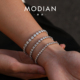 MODIAN摩典D色莫桑钻手链女S925纯银超闪贵气感排钻网球手链手饰