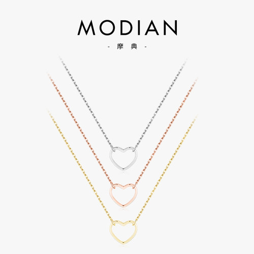 爱心吊坠时尚风百搭银饰项链