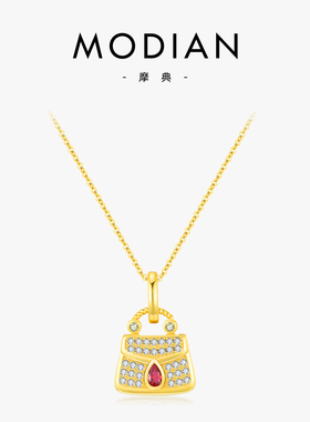 摩典925纯银奢华小香风包包项链