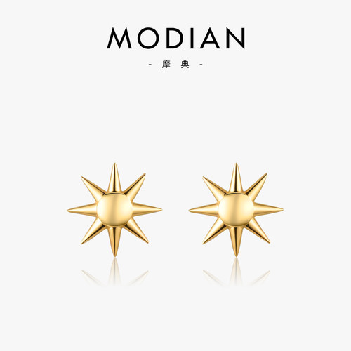 摩典925银光芒万丈欧美嘻哈耳钉