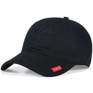 帽子男韩版秋季潮鸭舌帽休闲秋天情侣棒球帽黑色软顶太阳帽跑步帽