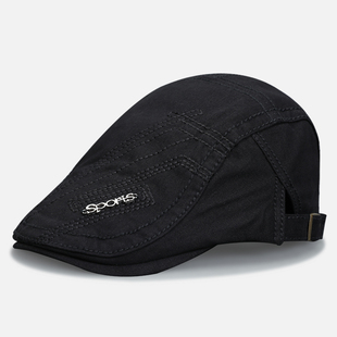 帽子男贝雷帽秋天潮英伦黑色鸭舌帽男士潮牌百搭休闲秋季遮阳帽