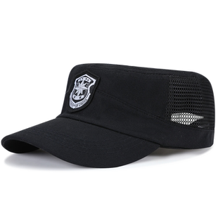 保安帽子秋天作训帽男秋季特勤平顶战术大码加大65cm大头围鸭舌帽