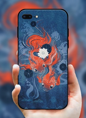 招财开运锦鲤手机壳13/14/15/16pro/17promax锦鲤献财FindX8/X9潮