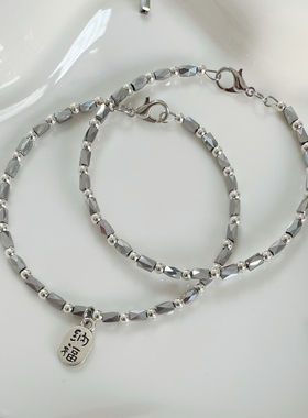 细水晶手链手串女简约时尚饰品水晶手链极细叠搭手饰ins小众清新