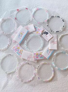 10条米珠手串高颜值ins风手链手串原创手工钢圈米珠手链闺蜜礼物