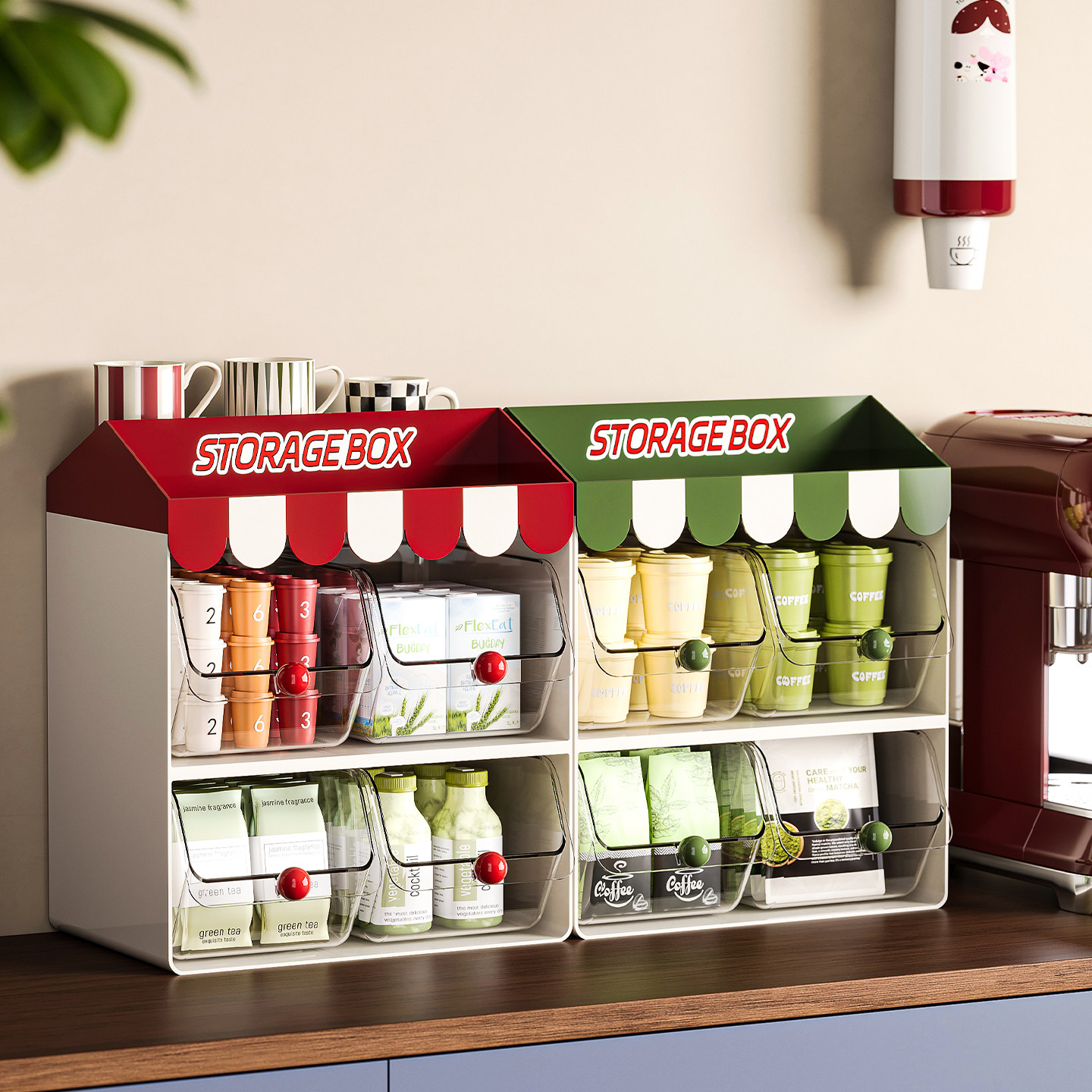 茶包收纳盒茶水间咖啡胶囊置物架办公室吧台桌面多层零食茶叶整理,收纳整理,桌面收纳盒,淘宝优惠券,粉丝福利购,淘宝优惠卷