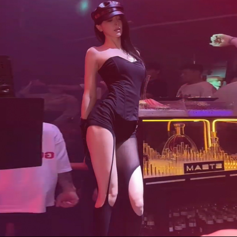 性感暗黑风夜场纯欲女王制服辣妹cosplay时尚御姐小野猫两件套装