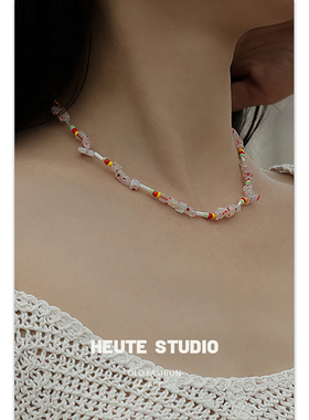 春夏限定像彩虹般绚烂的钛钢项链