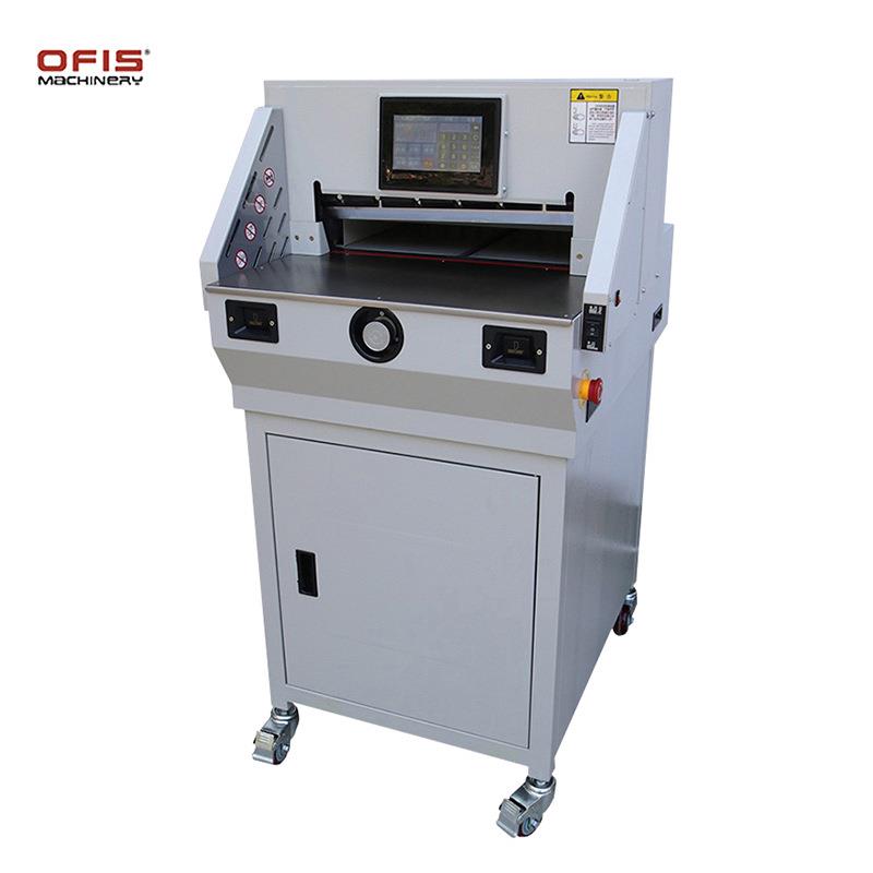 全自动切纸机红外保护自动推纸全触屏操控4606程控切纸机