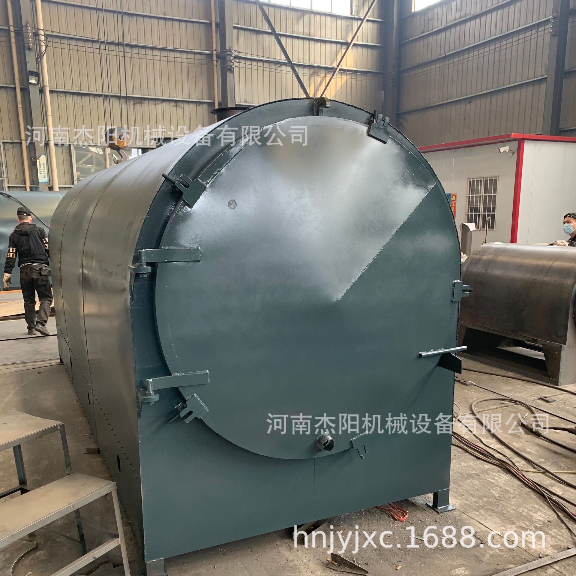 家用小型卧式连续炭化炉 原木碳化 杂木 果木机制炭机 木炭机