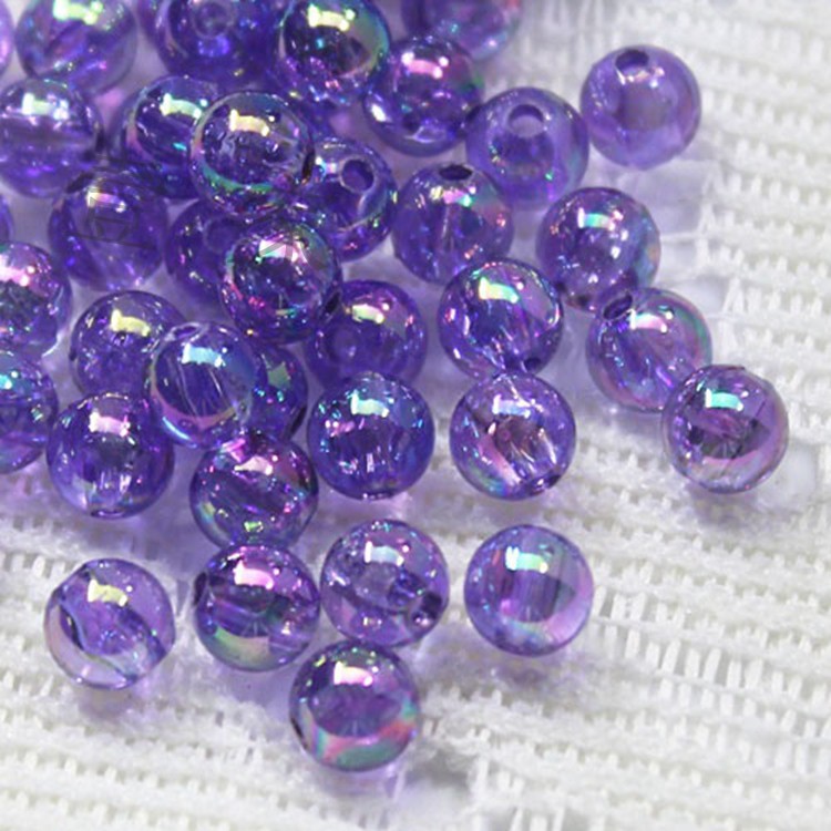 6mm透明亚克力珠diy手工串珠材料包编织动物卡通迷你钱包圆珠