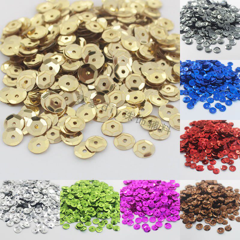 6mm圆形曲面亮片手缝中孔衣服鞋帽装饰辅料珠片手工diy材料珠饰品,纺织面料/辅料/配套,亮片/珠片,淘宝优惠券,粉丝福利购,淘宝优惠卷