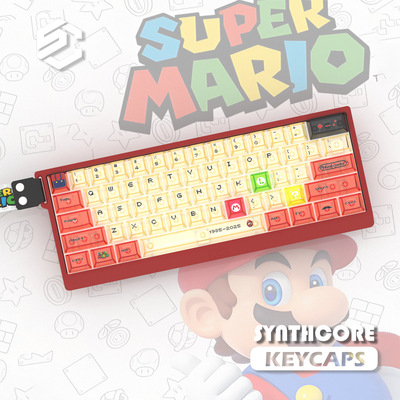 顶面雾透马里奥PC材质雾透支持wooting EZ63MADE68 Hero68ND63夜