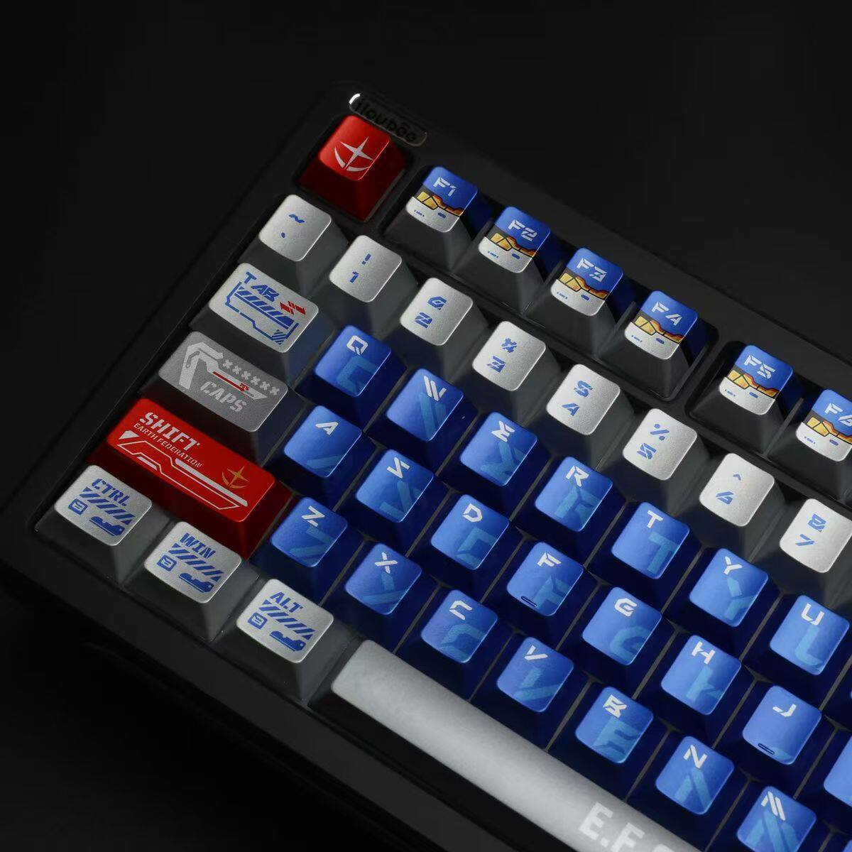 高达EVA键帽机甲风金属漆原厂高度PBT机械键盘键帽