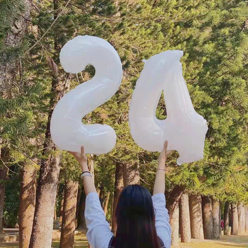 数字气球生日照宝宝周岁快乐装饰