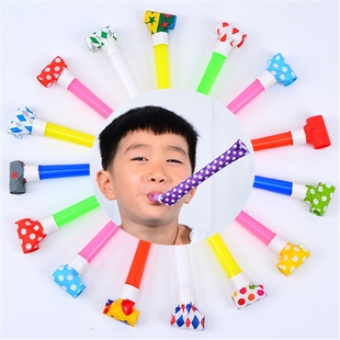 口哨玩具卡通助威吹吹卷喇叭宝宝白天宴儿童周岁生日派对用品吹龙