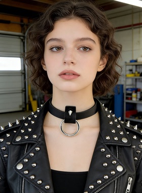 暗黑系朋克风铆钉choker项圈