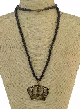 复古风不同图案微镶钻仿珍珠项链