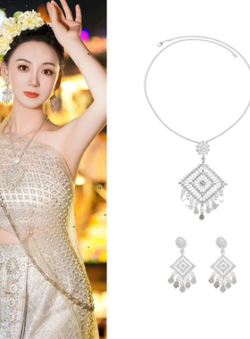 异域风情复古流苏项链吊坠金属