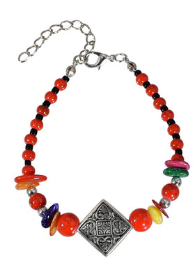 欧美风简约气质红色手链百搭手串