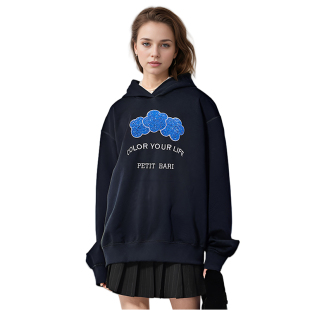 Petit 花朵闪片女士连帽卫衣 Bari