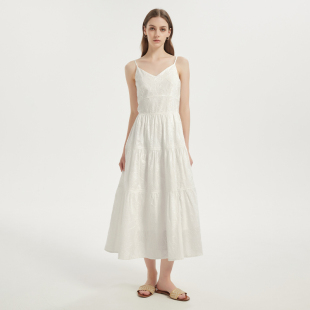 重工刺绣层次感吊带连衣裙 法式 Petit Bari