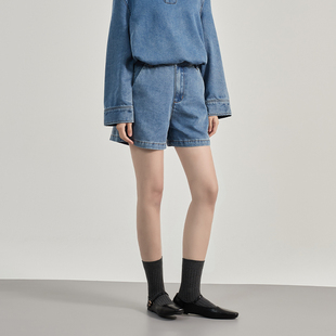 水洗产品 Petit Bari宽松百搭牛仔百慕大短裤