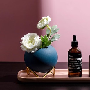 北欧风陶瓷花瓶玄关摆件家居客厅电视柜鞋柜花艺干花绿植轻奢装饰