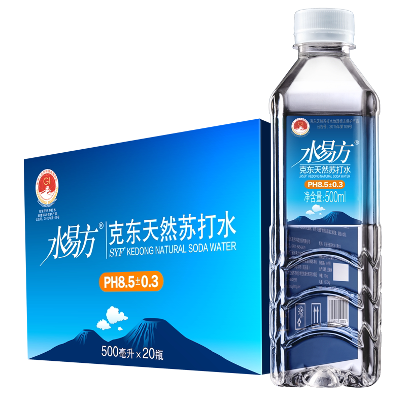 克东天然苏打水500ml*20瓶无添加