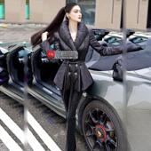 VJE冬季 女王范大翻领双排扣洋气裙摆棉服新款 厚实保暖棉袄