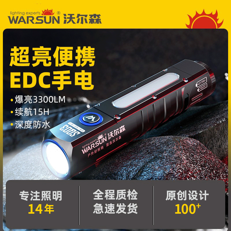 强光超亮户外远射充电磁吸汽修