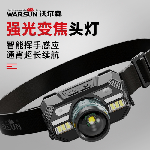 沃尔森2025新款变焦新款钓鱼头灯