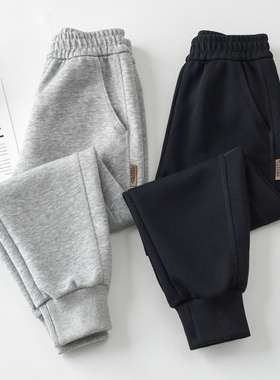 女童裤子春秋款2025新款秋季儿童运动裤秋冬加绒休闲卫裤男童宝宝