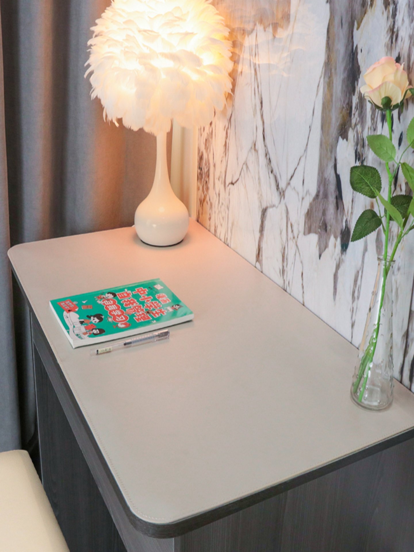 2025双面可用纯色皮革学生课桌垫防水防污易擦书桌防尘保护桌布,居家布艺,桌布,淘宝优惠券,粉丝福利购,淘宝优惠卷