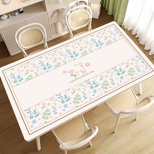 清新小碎花轻奢餐桌垫防水防油免洗皮革茶几桌布防烫茶台保护垫