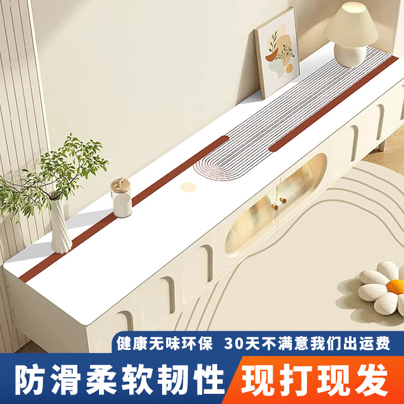 餐边柜桌垫电视柜鞋柜玄关简约高级皮革桌布防脏台面保护垫子盖布