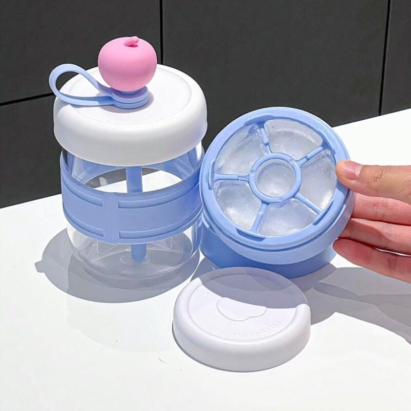 冰格水杯冷萃咖啡杯高颜值夏季外出便携随行杯冰块模具按压制冰格