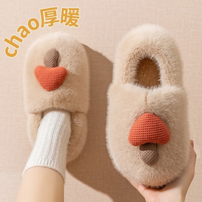 棉拖鞋女款包跟秋冬季2025新款室内踩屎感家居厚底保暖毛绒月子鞋