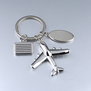 吊牌飞机金属仿真飞机民航局航空公司展会礼品定制刻字钥匙扣LOGO