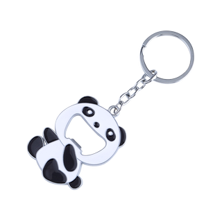 创意金属熊猫啤酒开瓶器钥匙扣便携开酒起子挂件文创礼品