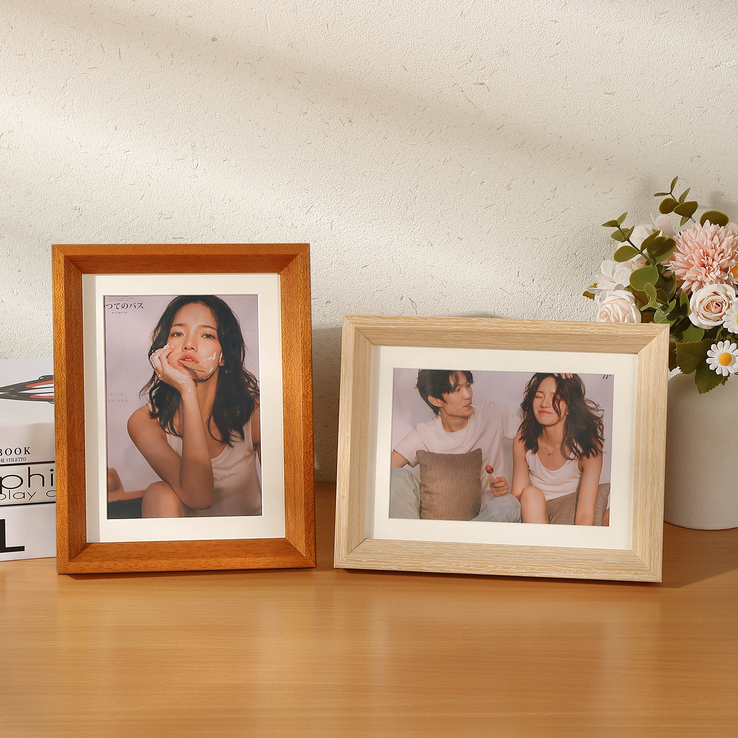 实木相框摆台照片打印diy定制