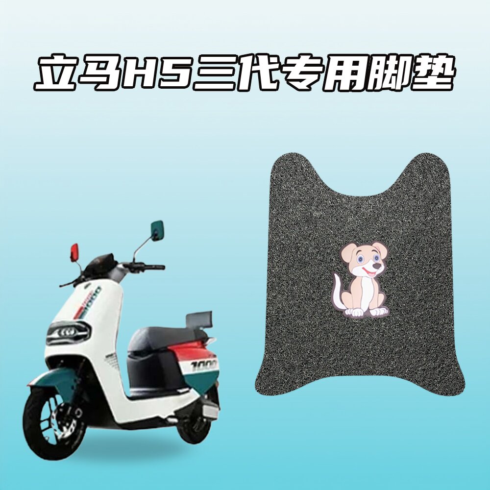适用立马H5三代电瓶车专用脚垫环保丝圈款防水耐磨防滑耐脏脚垫图片