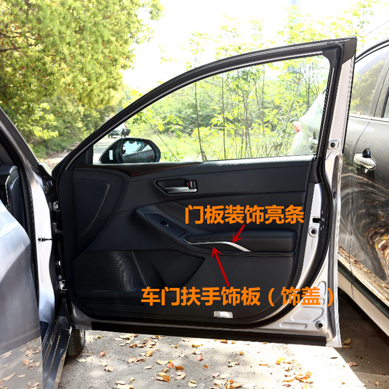 适用亚洲龙车门内扶手饰板盖板装饰条亮条门板扶手饰条盖板饰板罩 - 实物图