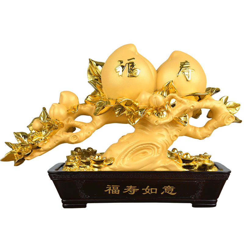 大寿桃子祝寿礼物摆件可定制祝福